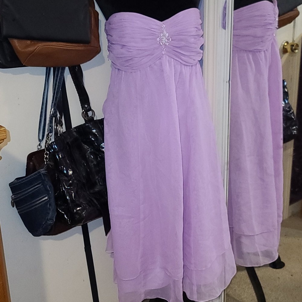 NWOT Eden Maids lilac bridesmaid dress sz 8